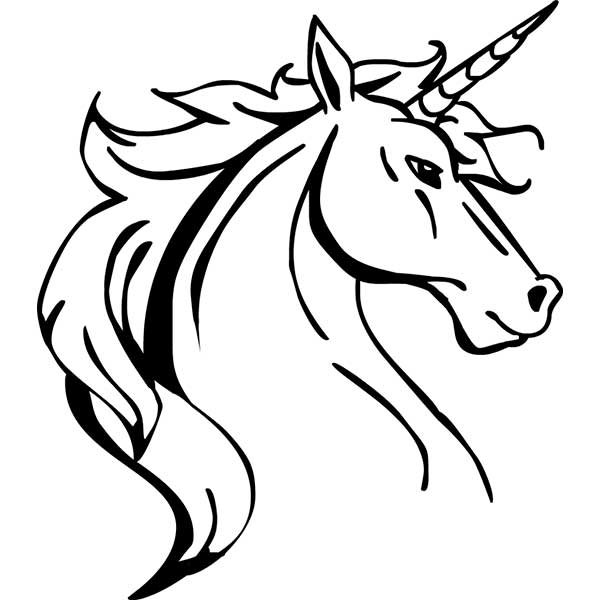 Единорог черно белый