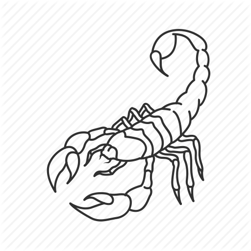 Скорпион контур
