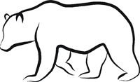 Медведь раскраска