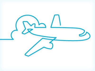 Самолет вектор контур