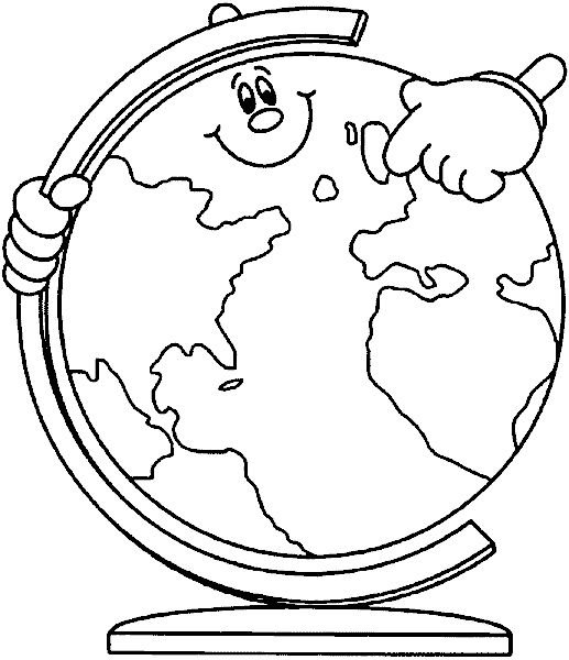 Глобус раскрашенный