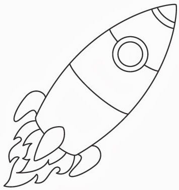 Контур ракеты для дошкольников