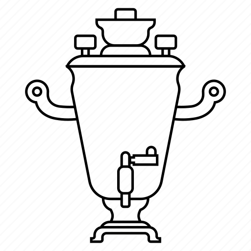 Самовар контур для детей