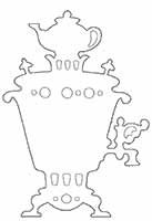 Самовар контурный рисунок (50 фото)