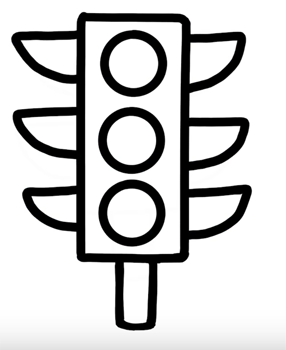 Светофор трафарет