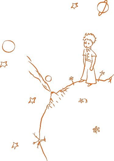 Маленький принц одной линией