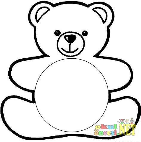 Трафарет медвежонка