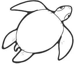 Черепашка трафарет