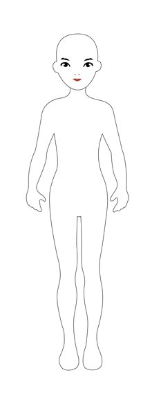 Трафарет куклы