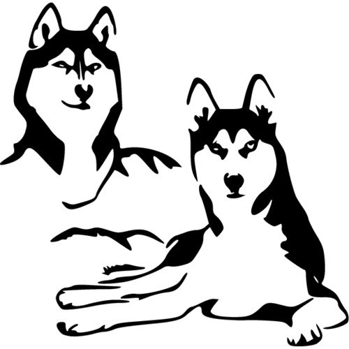 Трафарет хаски