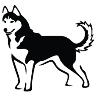 Трафарет хаски