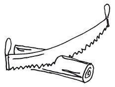 Пила двуручная рисунок для детей