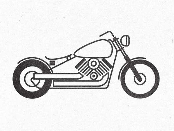 Схематичный рисунок мотоцикла