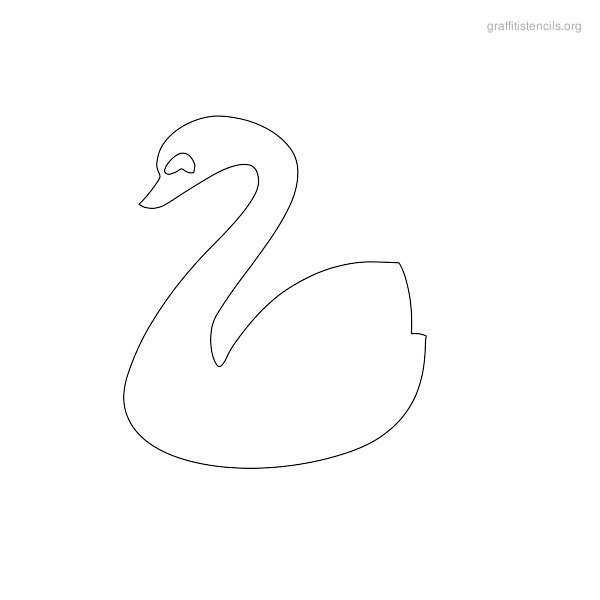 Лебедь раскраска для детей
