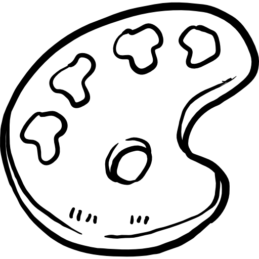 Раскраска палитра художника