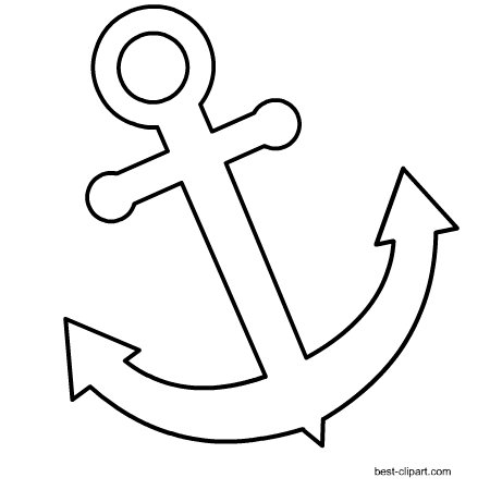 Якорь раскраска для детей