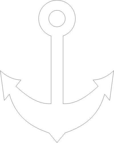Якорь трафарет для вырезания