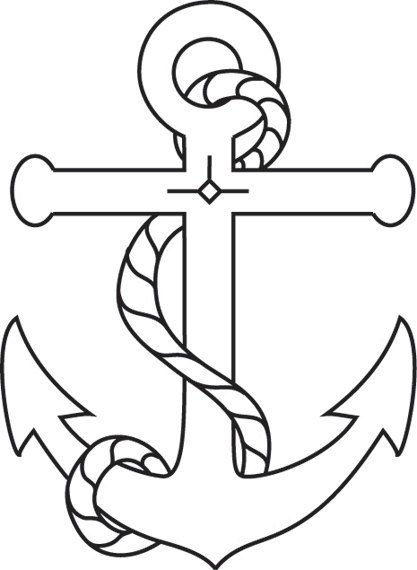 Якорь раскраска