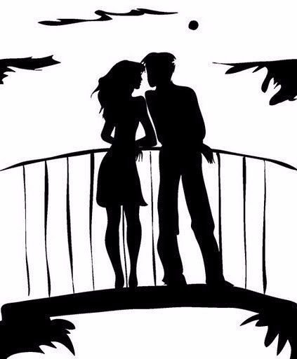 Картины силуэты влюбленных
