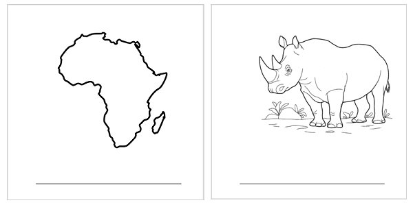 Трафарет материка Африка