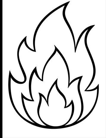 Огонь раскраска для детей