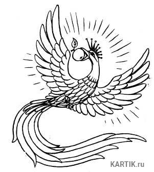 Птица счастья раскраска