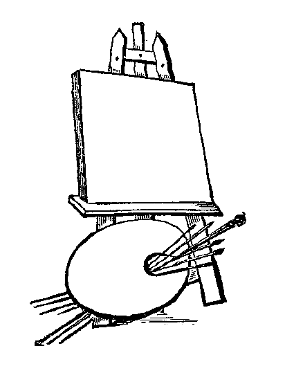 Мольберт черно белая