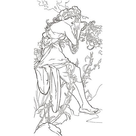 Альфонс Муха трафареты