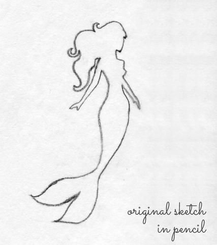 Русалка раскраска для малышей