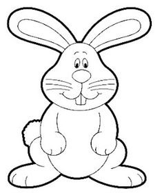 Заяц для аппликации раскраски для детей