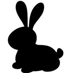 Силуэт кролика для трафарета