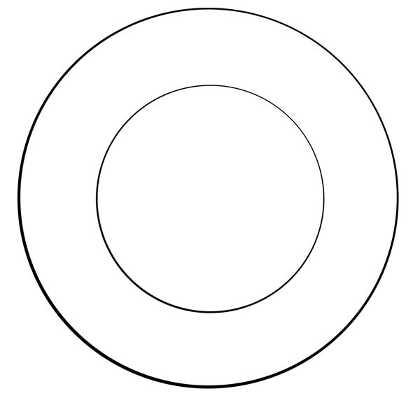 Трафарет тарелки