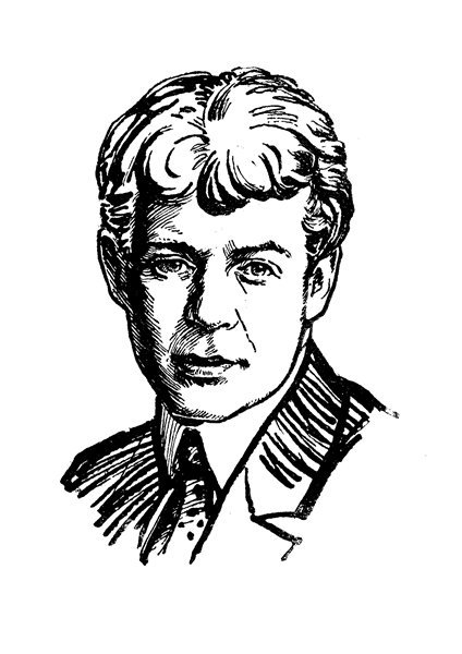 Есенин портрет контур