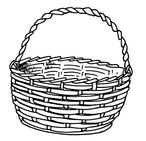 Корзина раскраска для детей