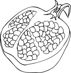 Гранаты фрукты раскраска