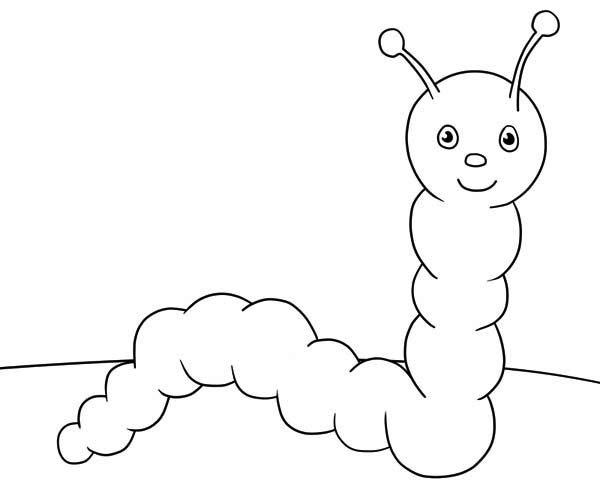 Гусеница разукрашка