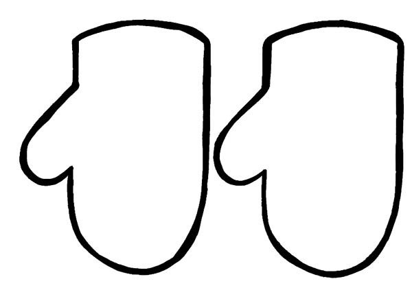 Варежка раскраска для детей