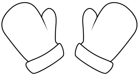 Трафарет варежки