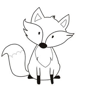 Лиса картинка раскраска