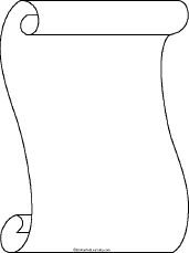 Трафарет свиток бумаги