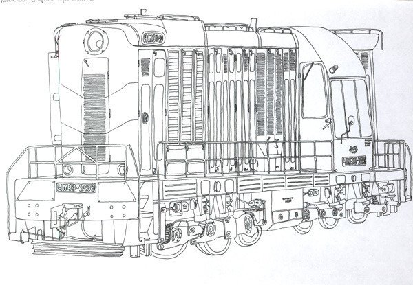 Тепловоз силуэт