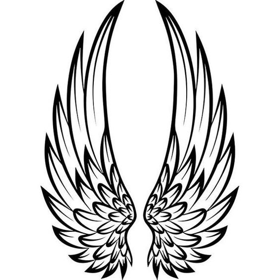 Крылья ангела тату эскиз