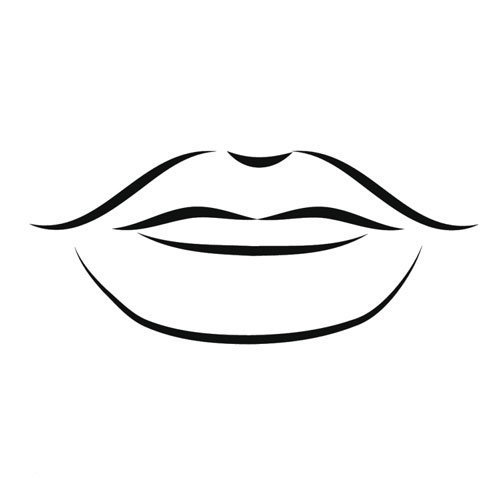 Губы контур