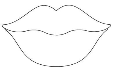 Контур губ раскраска