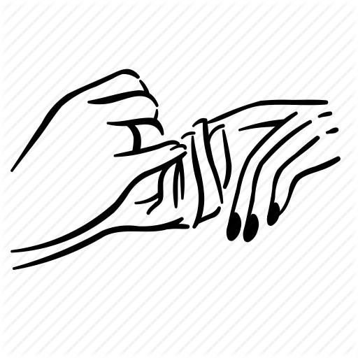 Рука в руке силуэт