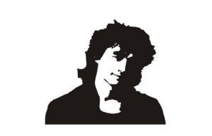 Виктор Цой трафаретный портрет