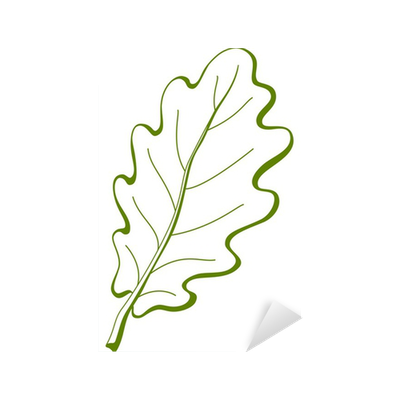 Дубовый лист шаблон