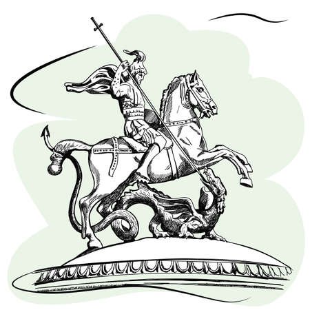 Святой Георгий Победоносец вектор