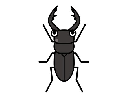 Жук олень трафарет