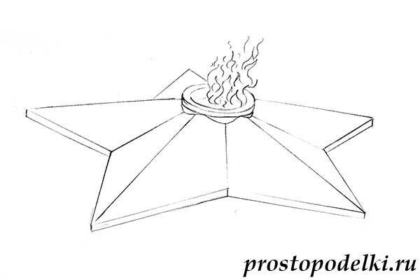 Раскрашенный вечный огонь